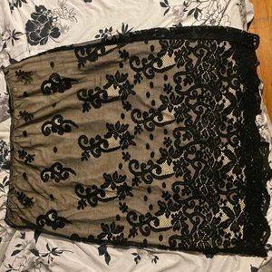 black lace pencil skirt from Lane Bryant.